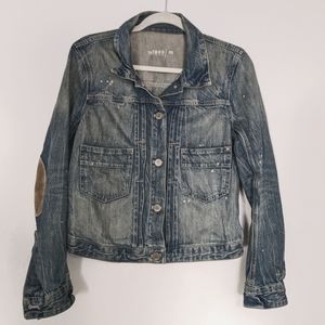 Gap 1969 Distressed Denim Jacket with Elbow Patches - sz M